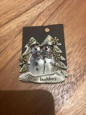 KC Kenneth Cole Snowman Christmas Broach Pin.